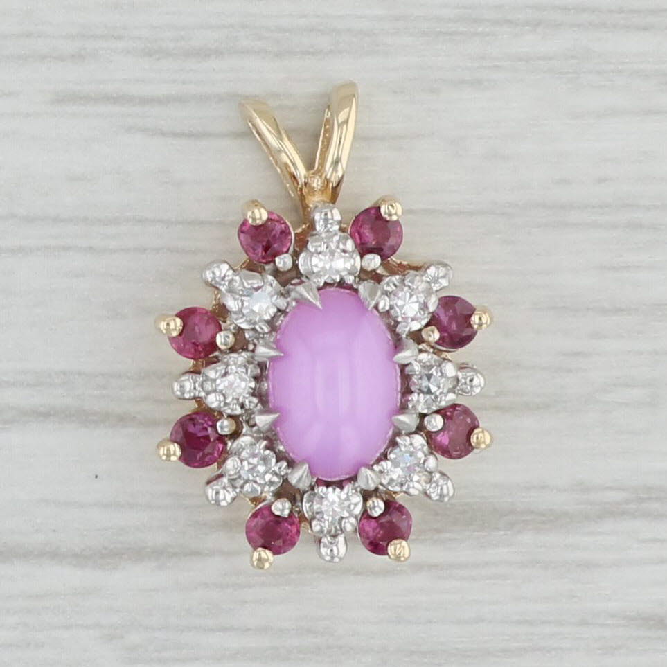 Reddish Pink Sapphire Pendant - Oval 0.80 Ct. - 14K Yellow Gold