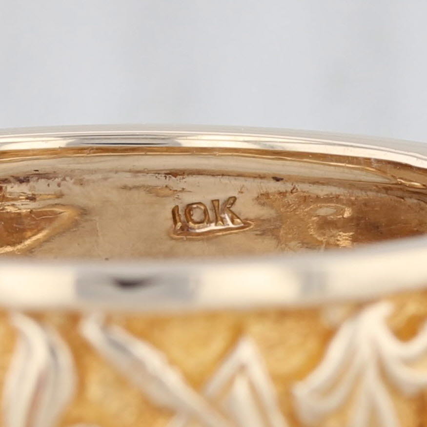 Light Gray Symbolic Masonic Ring 10k Gold Size 9 Band Masonry Working Tools Blue Lodge Signet