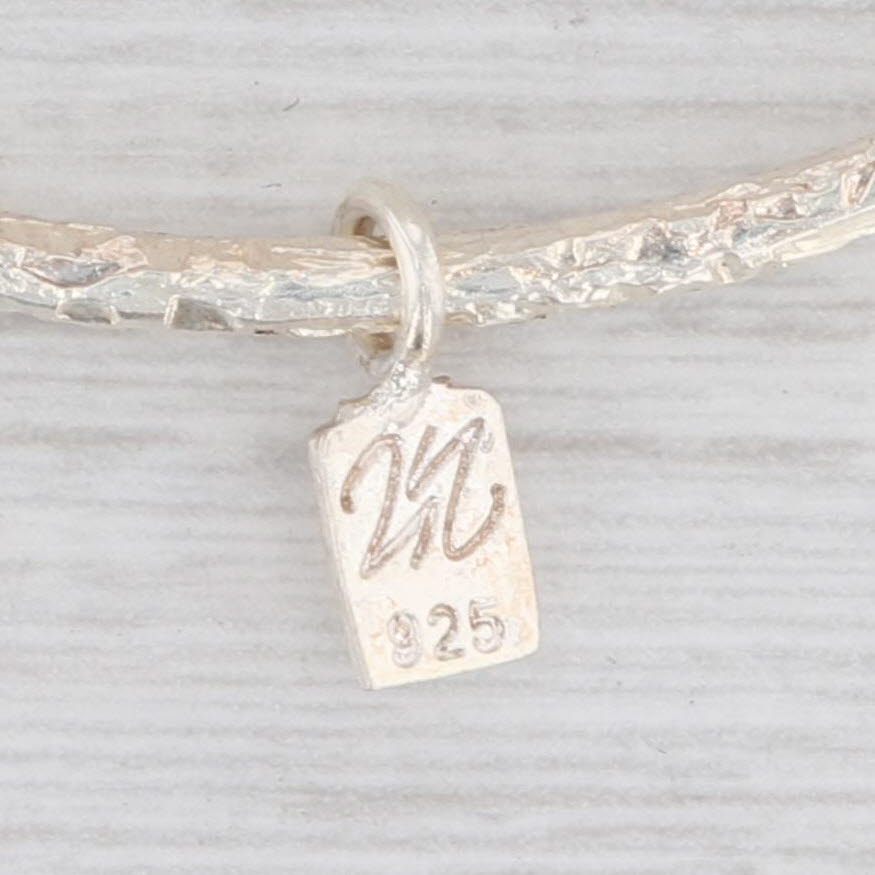 Light Gray New Nina Nguyen Pallas 8" Bangle Bracelet Sterling Silver Size 3