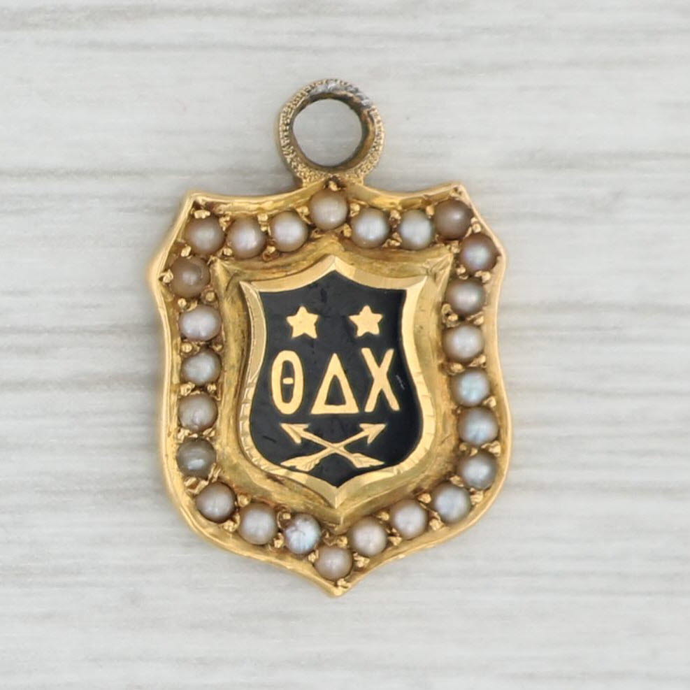 Vintage 14k gold Crest Charm deals Pendant