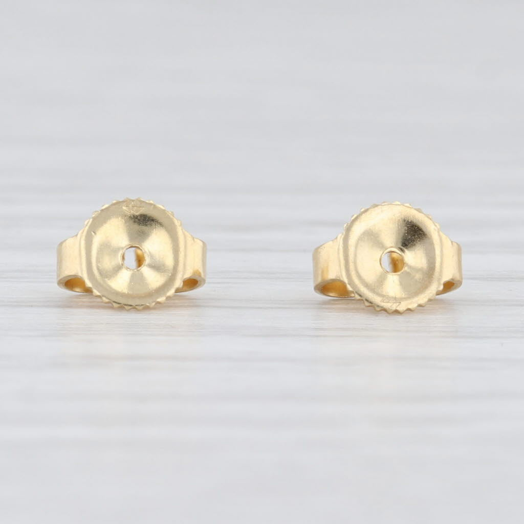 Light Gray New Set of 2 18k Yellow Gold Earring Backs Push On Butterfly Pair