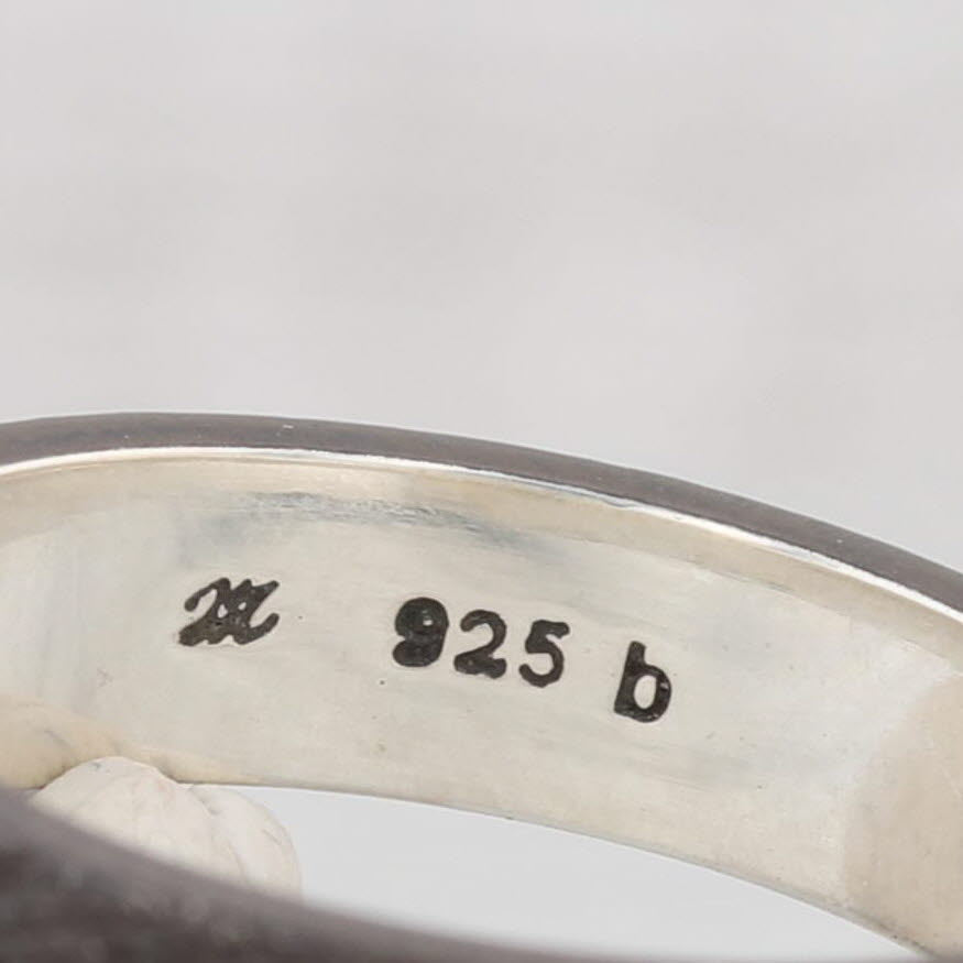 Light Gray New Nina Nguyen Amethyst Stackable Band Oxidized Sterling Silver Size 7 Ring