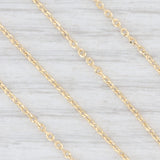 Light Gray New Oval Link Cable Chain Necklace 14k Yellow Gold 20" 1.5mm