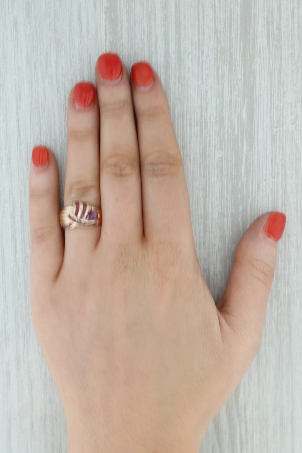 Gray 1.10ctw Pear Ruby Pink Sapphire Ring 14k Yellow Gold Size 5