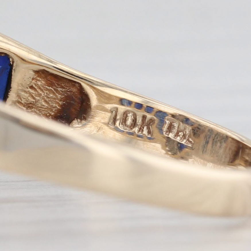 Light Gray 2.50ctw Marquise Lab Created Blue Sapphire Diamond Halo Ring 10k Gold Size 10