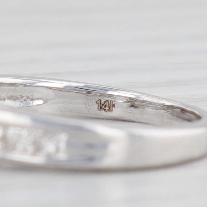 Light Gray 1.21ctw Princess Diamond Engagement Ring Wedding Band Bridal Set 14k White Gold