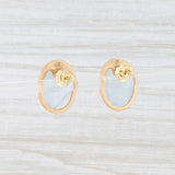 Light Gray New Nina Nguyen Aquamarine Stud Earrings 18k Yellow Gold March Birthstone