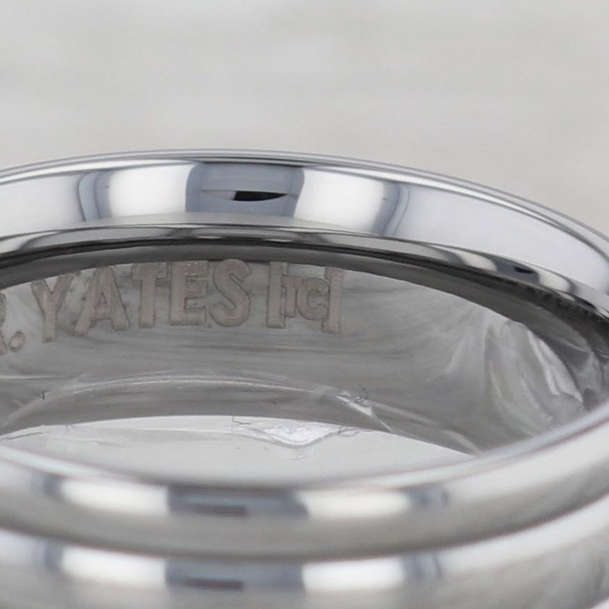 Gray New Beveled Tungsten Carbide Ring Men's Wedding Band Size 10.5