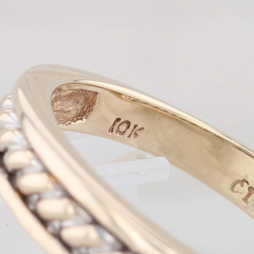 Light Gray Vintage 0.47ctw Diamond Cluster Engagement Ring 10k Yellow Gold Size 7.75