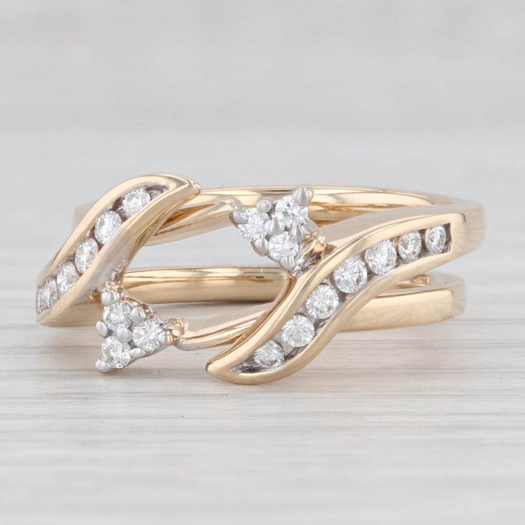 Custom Diamond Ring Guard with White Gold | Jewelry by Johan - 11.25 / 14k  Rose Gold - Jewelry by Johan