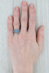 Gray New Nina Nguyen Blue Opal Ring Sterling Silver Size 7 Solitaire