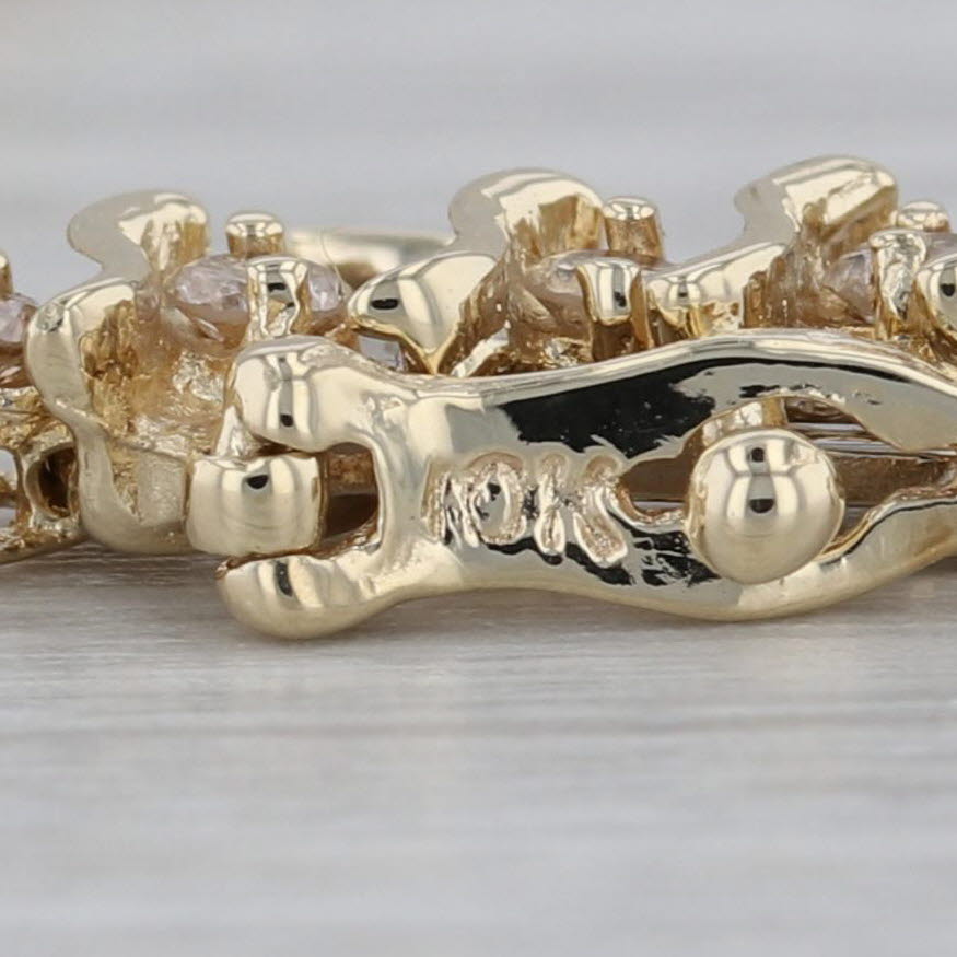 Gray 1.90ctw Diamond Tennis Bracelet 7" 10k Yellow Gold 5mm