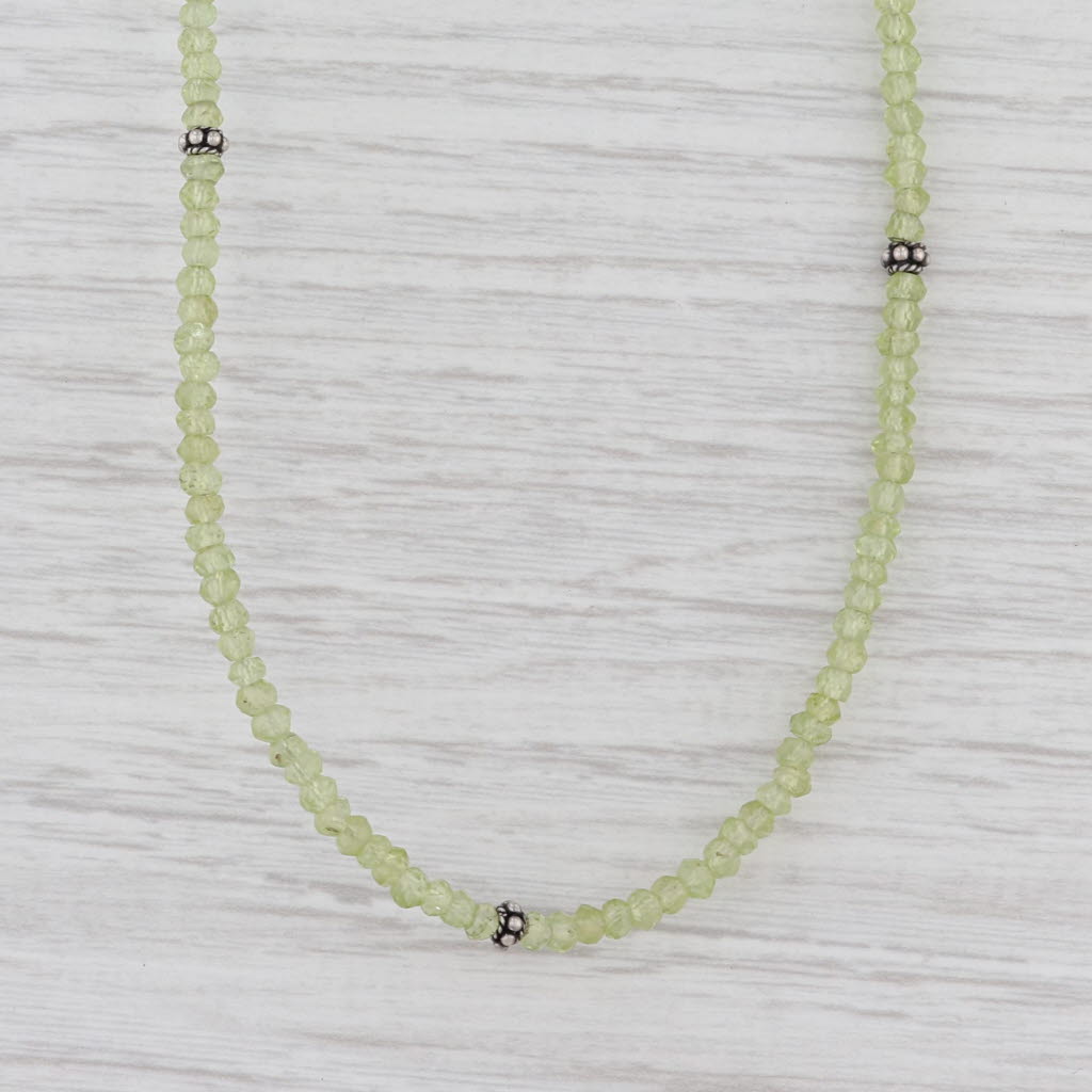Light Gray New Nina Nguyen Harmony Bead Necklace Peridot Sterling Silver 32-36.5"