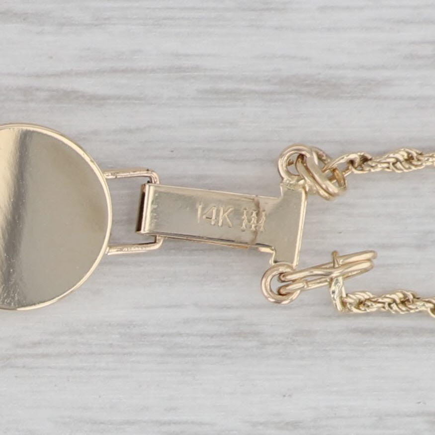 Gray Vintage Richard Klein Starter Slide Charm Bracelet 7.25" 14k Gold