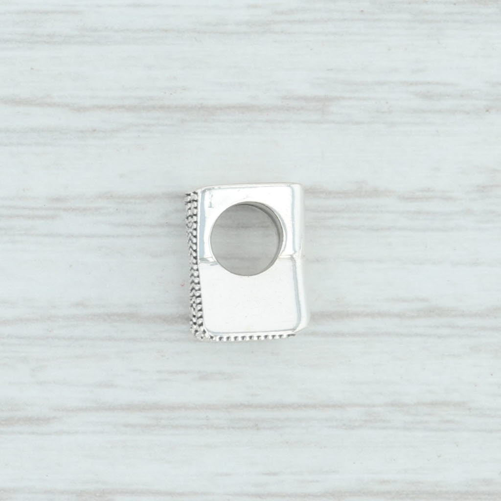 Light Gray New Authentic Pandora Letter X Charm 797478 Sterling Silver Pave "X" Bead