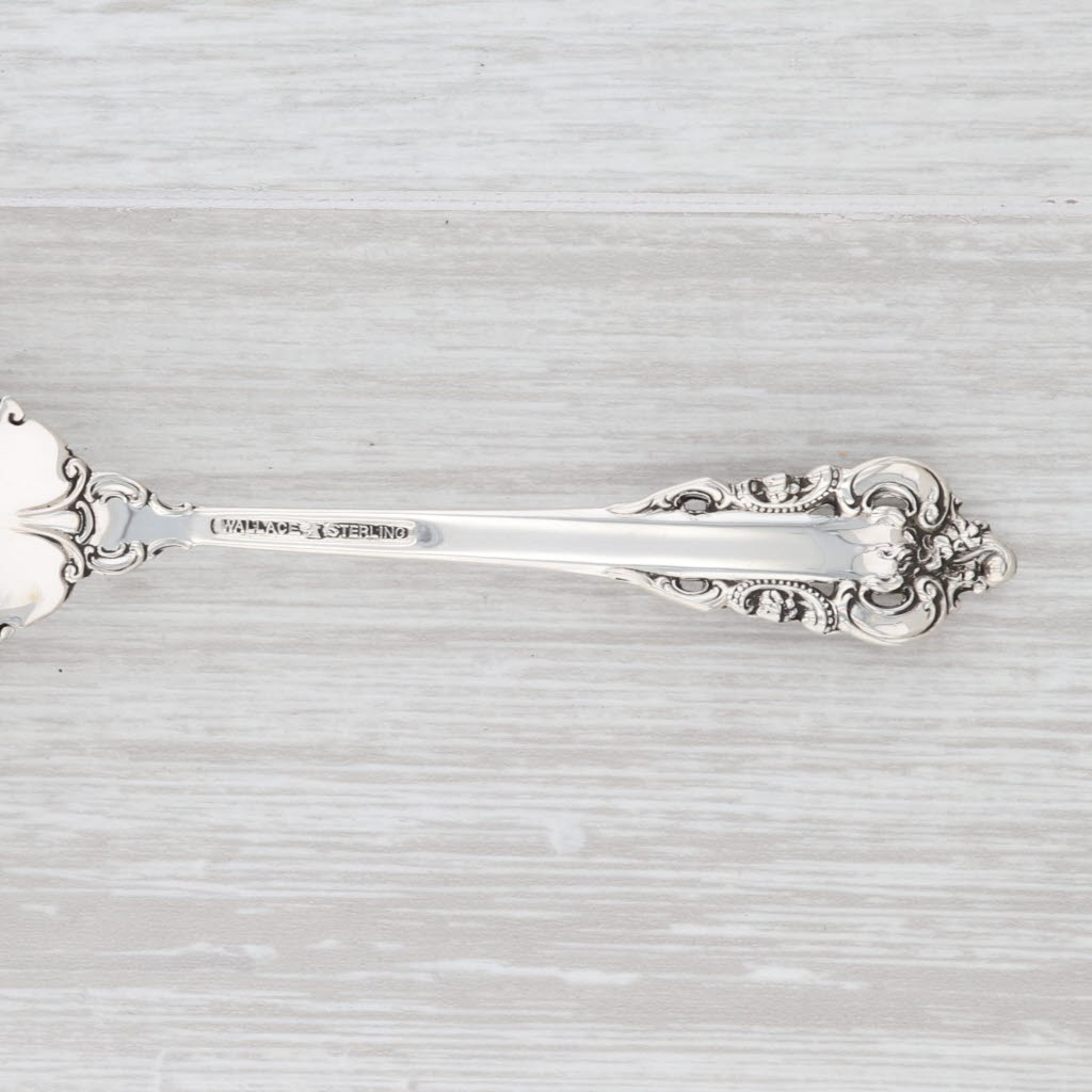 Light Gray Wallace Grande Baroque Bon Bon Spoons Set of 11 Sterling Silver Pierced Bowl