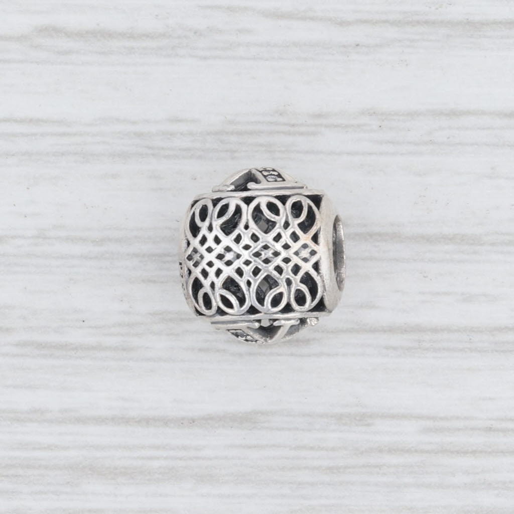 Light Gray New Authentic Pandora Vintage X Charm 791868CZ Sterling Silver Letter "X"
