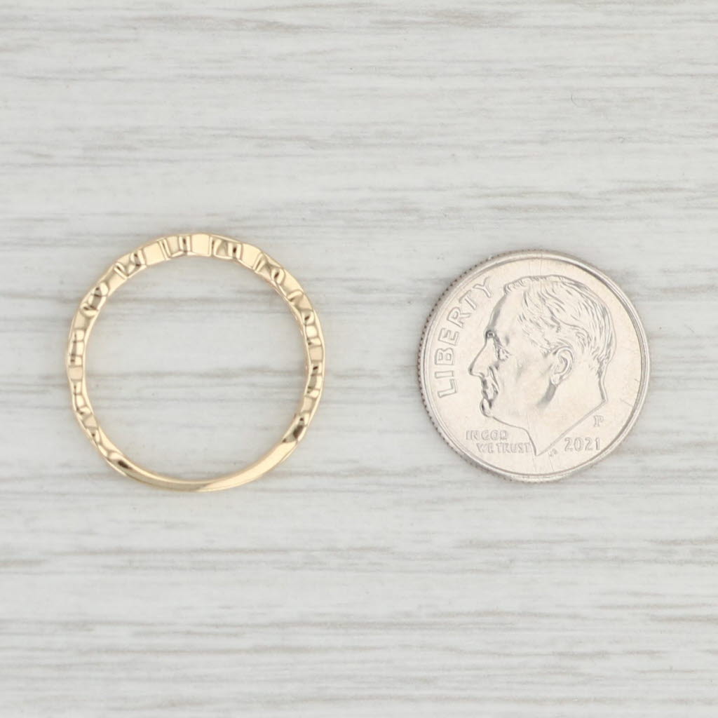 Light Gray New 0.19ctw Diamond Wedding Band 14k Yellow Gold Size 6.5 Stackable Ring