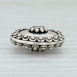 Light Gray Bali Style Chunky Bead Sterling Silver 925 Round Jewelry Making Crafting