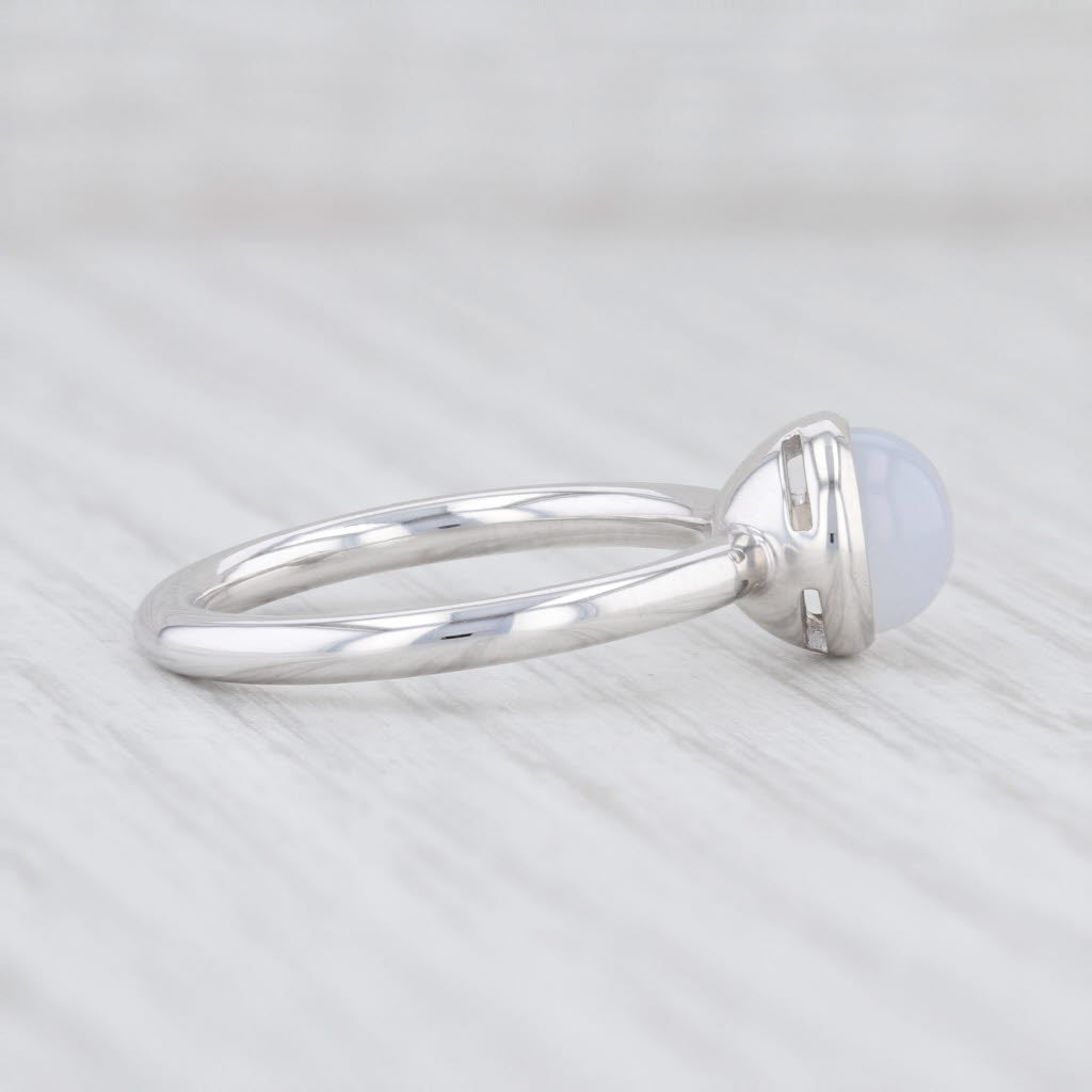 Light Gray New Bastian Inverun Pastel Chalcedony Ring Sterling Silver 12744 Light Blue 7.5