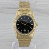 Gray Gucci Solid 18k Yellow Gold 29mm Midsize Quartz Watch Diamond Dial & Bezel w Box