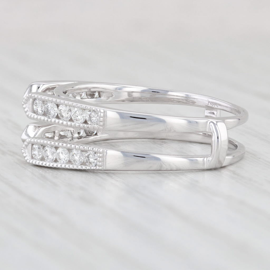 Light Gray 0.50ctw Diamond Ring Jacket Guard 14k White Gold Size 9.5 Wedding Band
