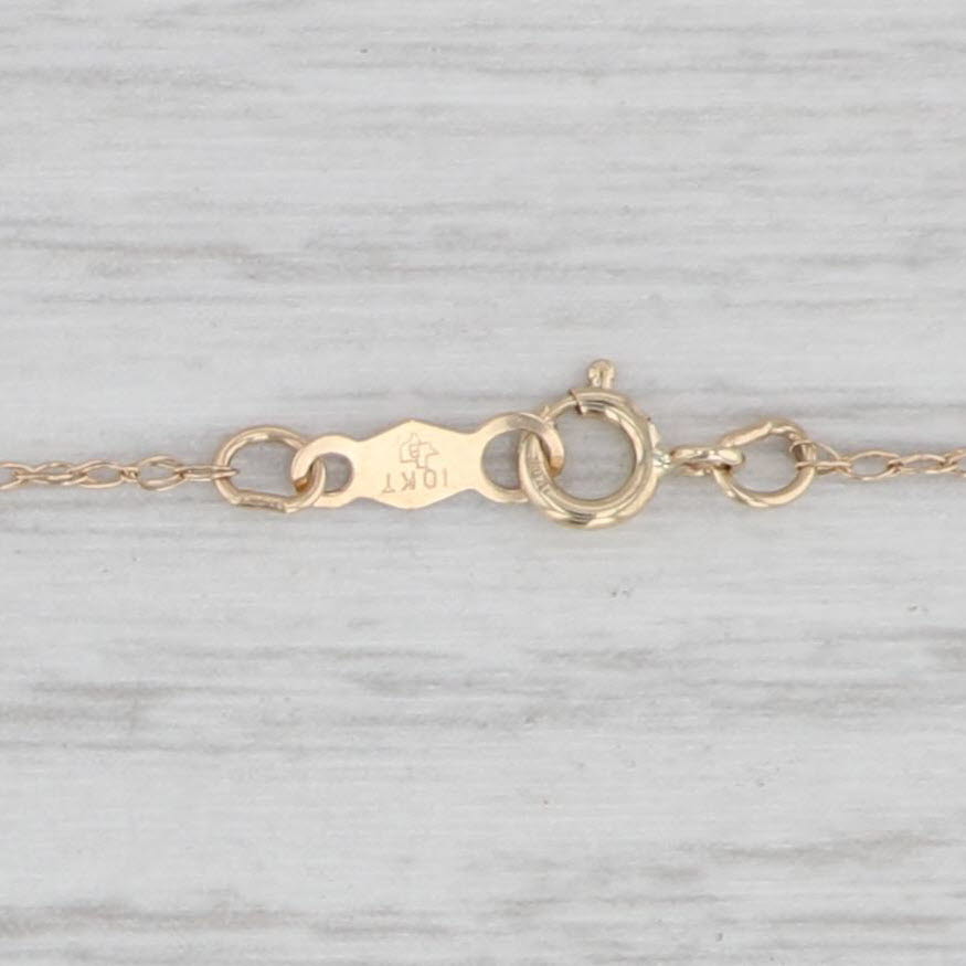Light Gray 0.42ctw Diamond Interlocking Heart Pendant Necklace 10k Gold 19" Rope Chain