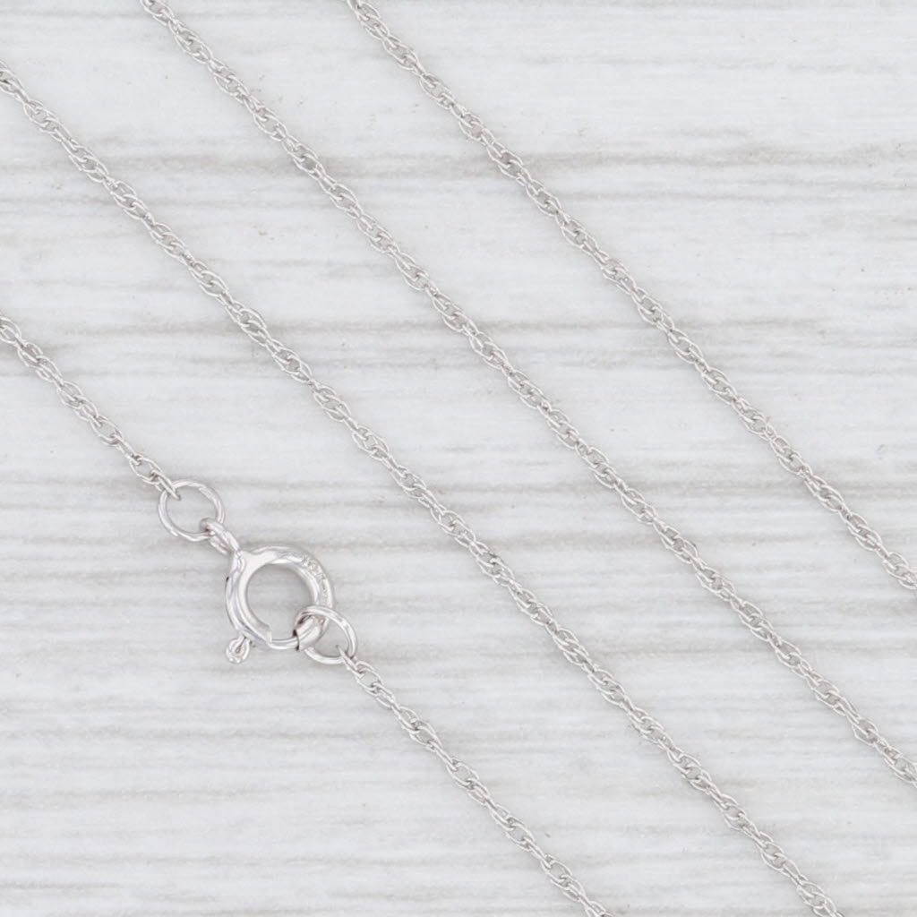 Light Gray New 4.19ctw Blue Topaz Synthetic White Sapphire Halo Pendant Necklace 10k Gold