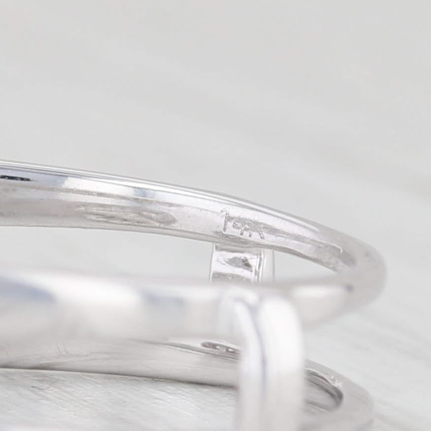 Light Gray 0.50ctw Diamond Ring Jacket Guard 14k White Gold Size 9.5 Wedding Band
