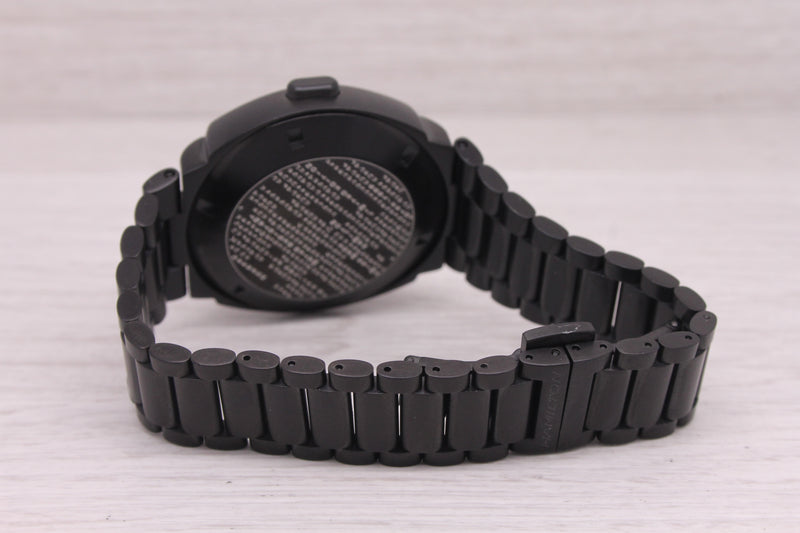 Dark Slate Gray Hamilton Matrix PSR MTX Mens 41mm Black PVD Digital Wrist Watch Bracelet & Box
