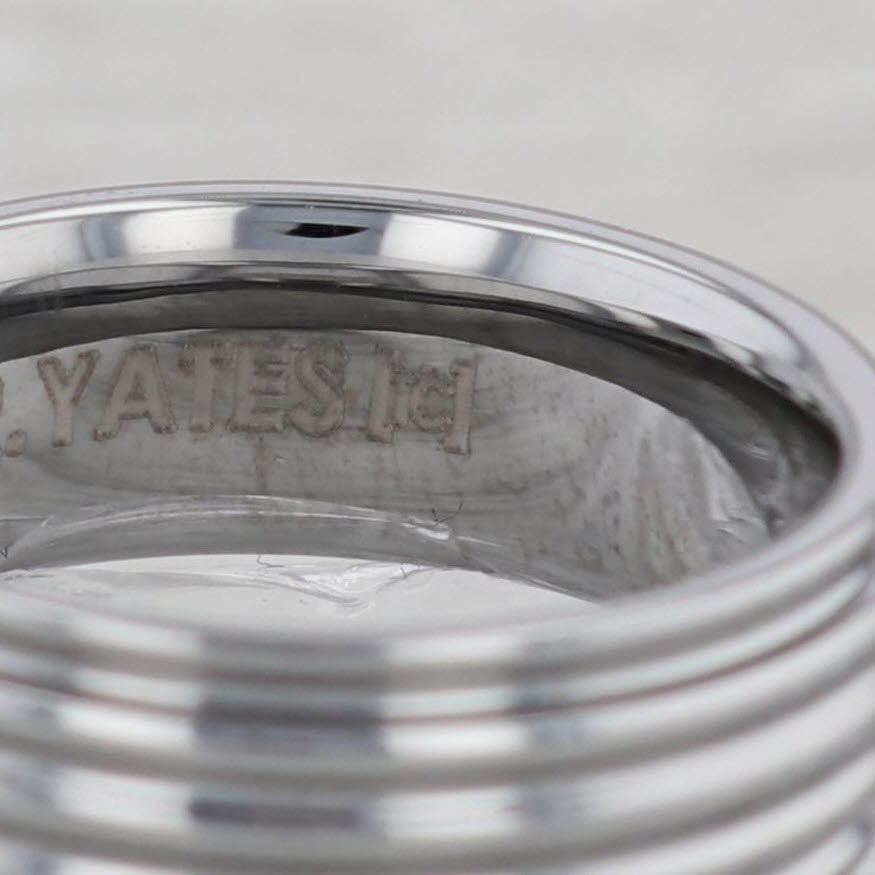 Dark Gray New Ridged Tungsten Carbide Ring Size 9.5 Wedding Band 8mm