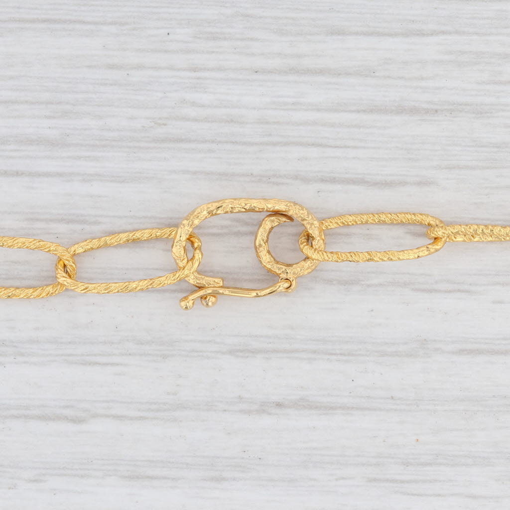 Light Gray New Nina Nguyen Druzy Geode Quartz Pendant Necklace Sterling Gold Vermeil 20.5"