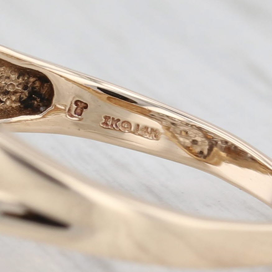 Light Gray 0.70ctw Diamond Bypass Ring 14k Yellow Gold Size 9.25