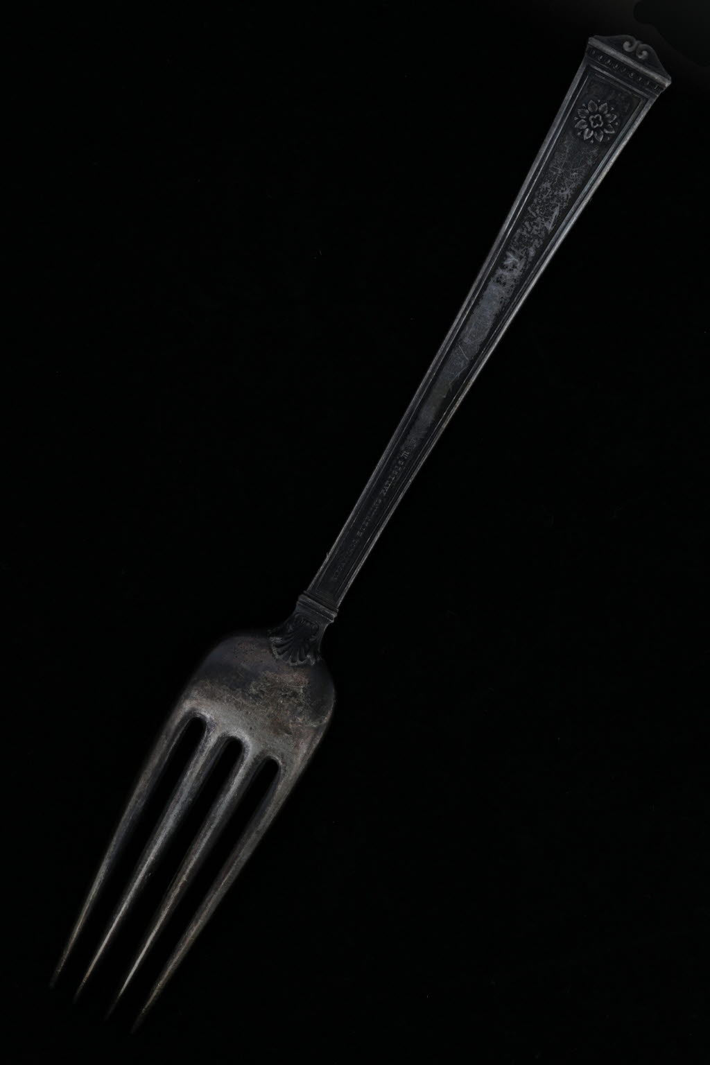 Black Tiffany & Co San Lorenzo Fork Sterling Silver 7 5/8" Dinner