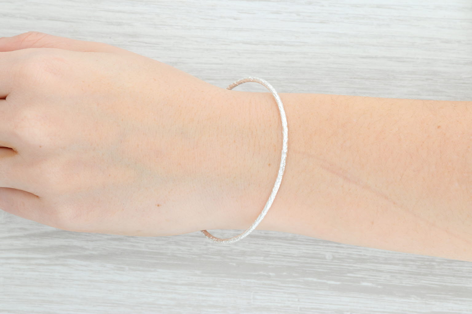 Light Gray New Nina Nguyen Pallas Bangle Bracelet 8" Size 3 Sterling Silver