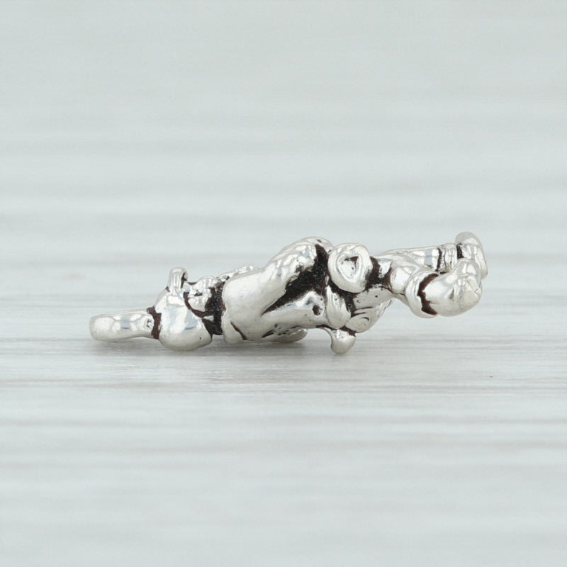 Light Gray 12 Days of Christmas Piper Piping Charm Sterling Silver Figural 3D Holiday 925