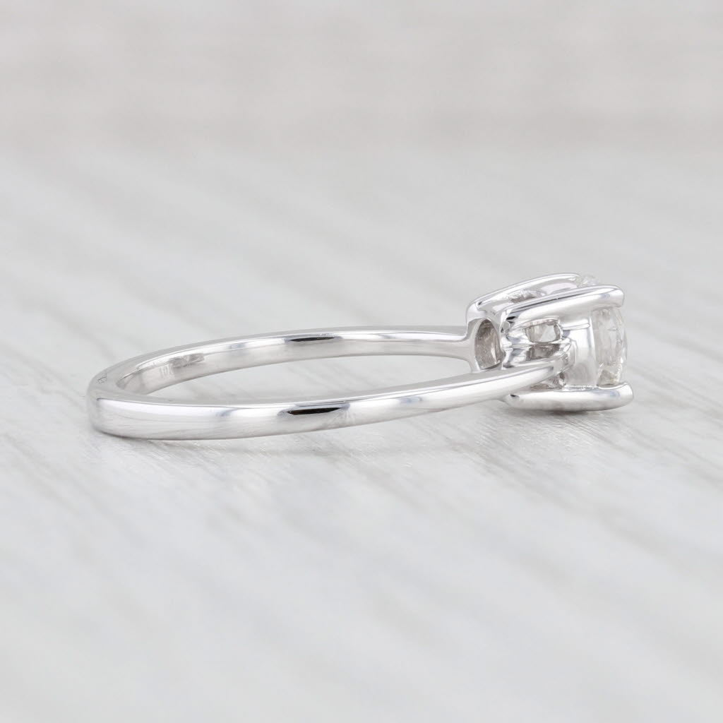Light Gray 0.59ct Round Diamond Solitaire Engagement Ring 10k White Gold Size 5