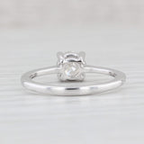 Light Gray 0.59ct Round Diamond Solitaire Engagement Ring 10k White Gold Size 5