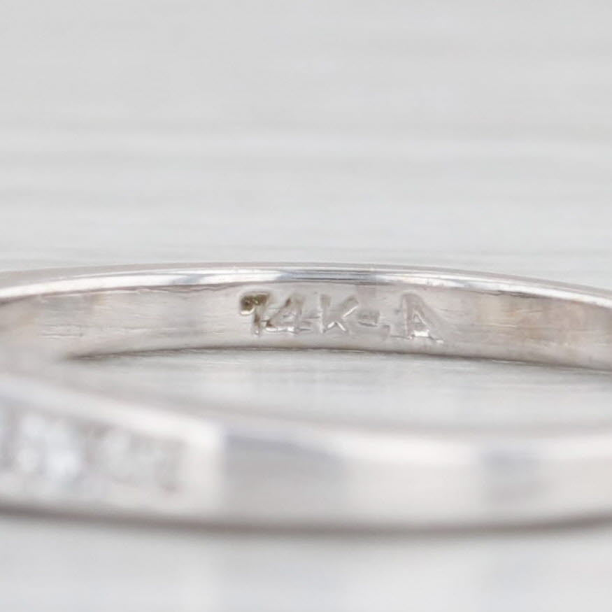 Light Gray 0.58ctw Round Diamond Engagement Ring Wedding Band Bridal Set 14k White Gold