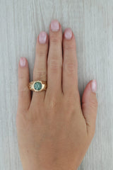 Dark Gray 3.65ct Green Color Change Sapphire Ring 14k Gold Size 8.5-8.75 Solitaire