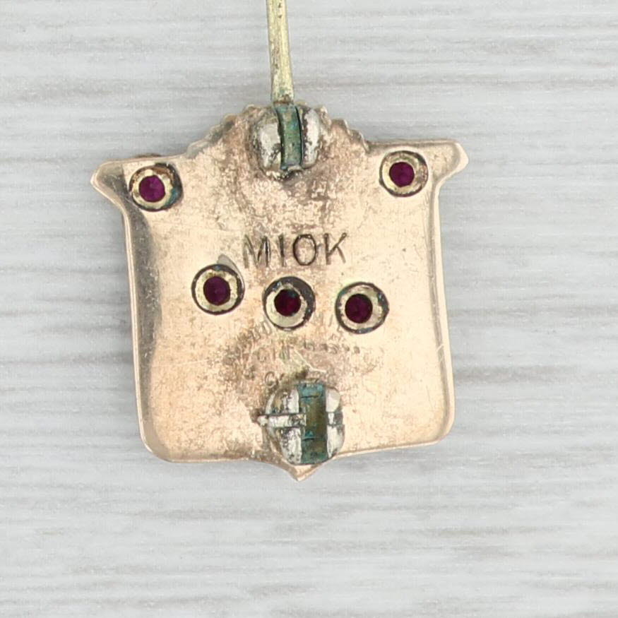 Light Gray Chevrolet Sales Managers Record Club Service Award Pin 10k Gold Lab Created Ruby