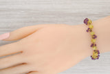 Gray Mallary Marks Yellow Purple Sapphire Bead Bracelet 22k 18k Yellow Gold 7"