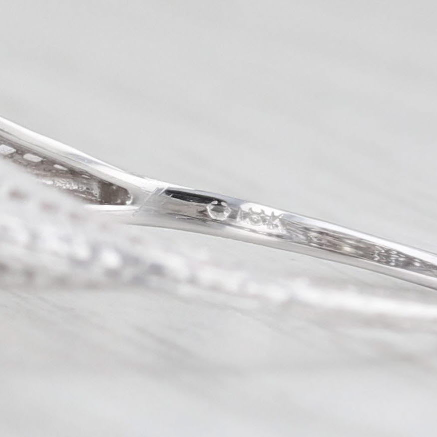 Light Gray 0.25ctw Diamond Solitaire Engagement Ring 14k Gold Antique Style Filigree Size 7