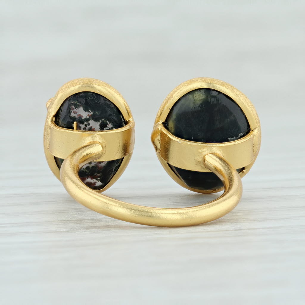 Light Gray New Agate Druzy Quartz Geode Ring Sterling Silver 18k Vermeil Diamond Handmade