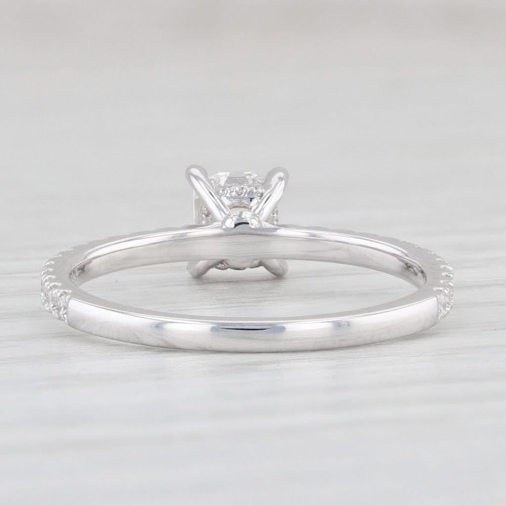 Light Gray New 0.78ctw Diamond Engagement Ring 14k White Gold Size 6.5 GIA G VS1