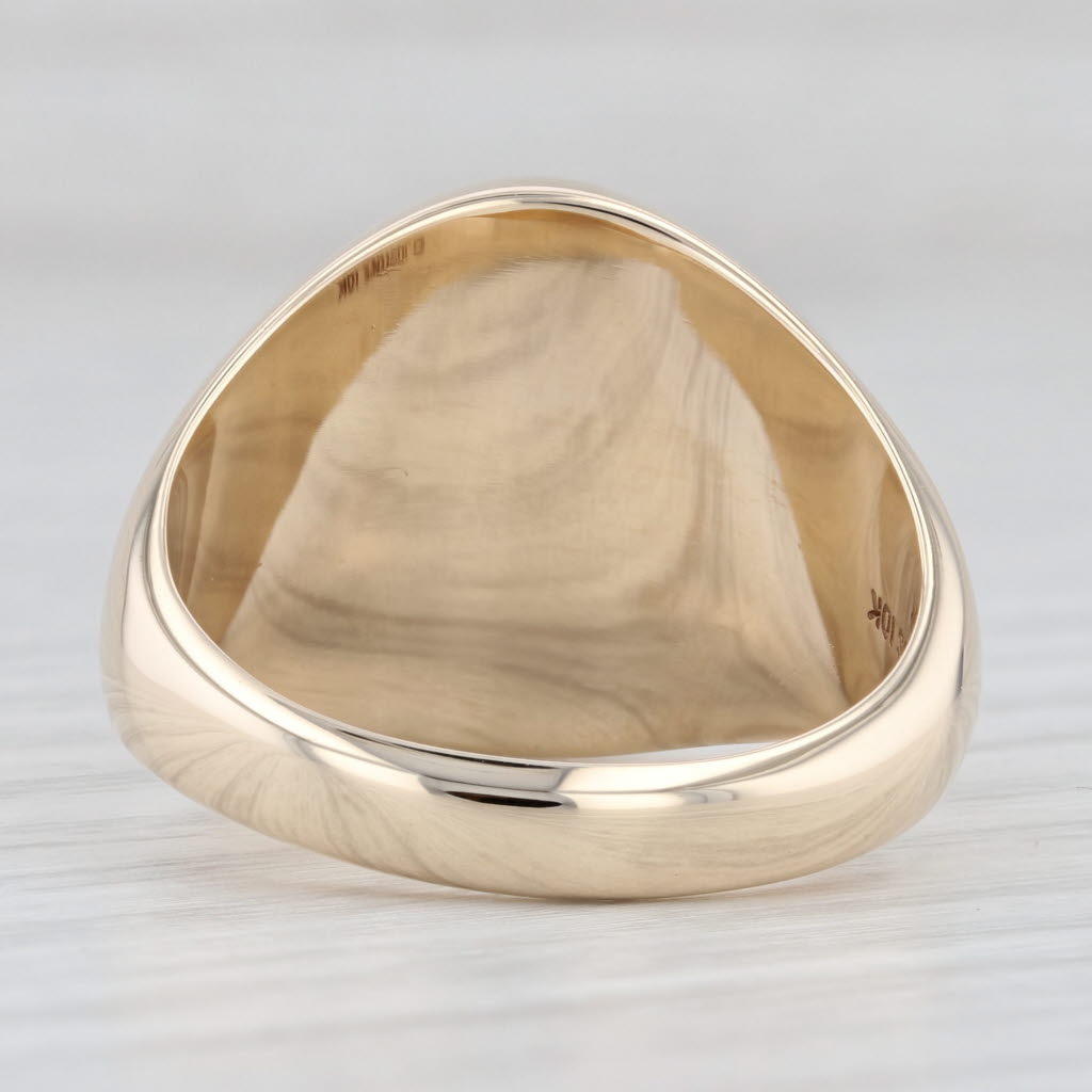 Gray Davidson College Signet Ring 10k Yellow Gold Size 10.5 Vintage School Class