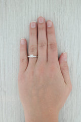 Gray 0.88ctw Princess Diamond Engagement Ring 14k White Gold Size 7.75