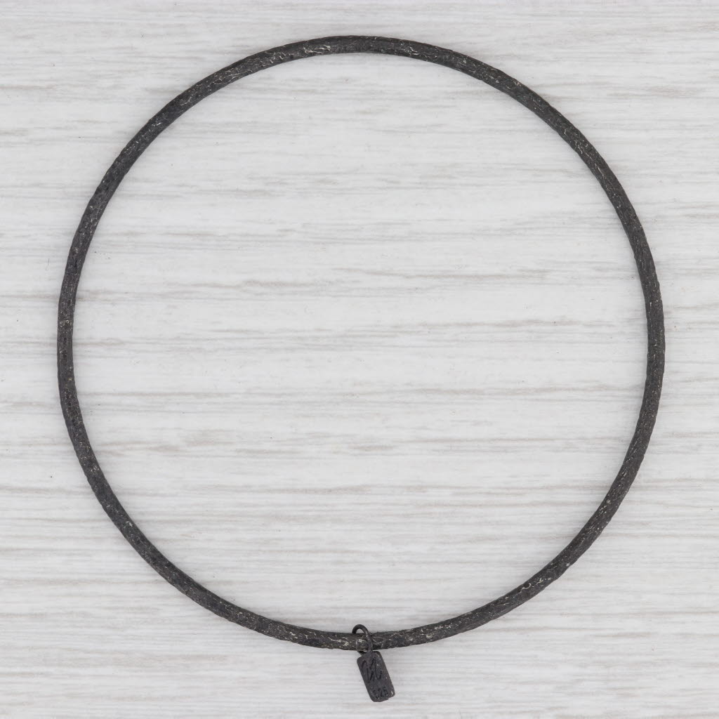 Light Gray New Nina Nguyen Pallas Bangle Bracelet Oxidized Sterling Silver 9" Size 4