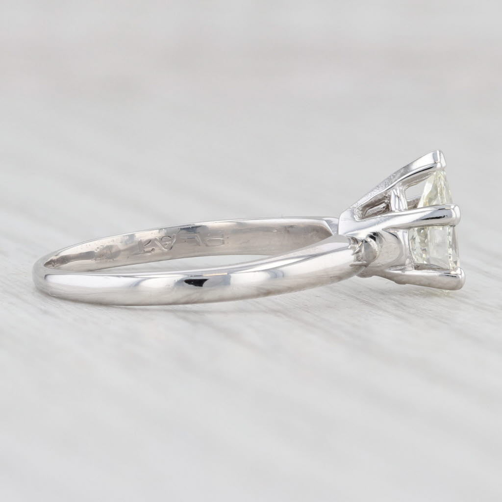 Light Gray 0.62ct VS Pear Solitaire Engagement Ring Platinum Size 7 EGL USA Copy