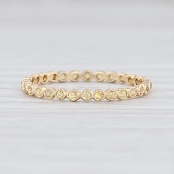 Light Gray New Beverley K Yellow Sapphire Eternity Band 14k Gold Size 6.5 Stackable Ring